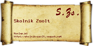 Skolnik Zsolt névjegykártya